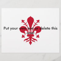 Folheto com Bandeira de Florença, Itália