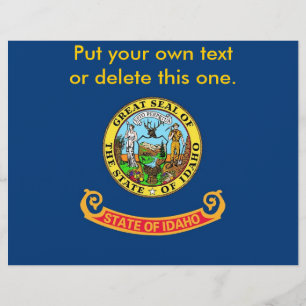 Folheto com Bandeira de Idaho, EUA