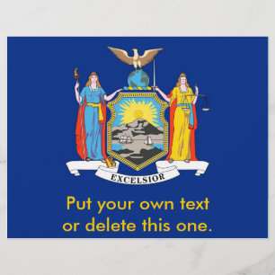 Folheto com Bandeira de Nova Iorque, EUA