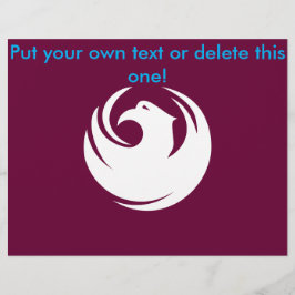 Folheto com bandeira de Phoenix, Arizona