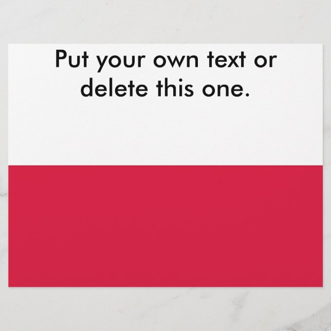 Folheto com bandeira de Polônia (Frente)