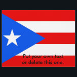 Folheto com Bandeira de Porto Rico, EUA<br><div class="desc">Folheto com Bandeira de Porto Rico,  Estados Unidos da América Este produto é personalizável.</div>