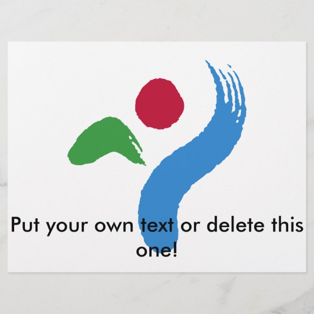 Folheto com Bandeira de Seul, Coreia do Sul (Frente)