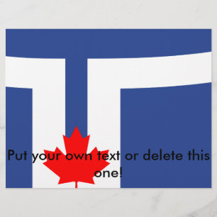 Folheto com Bandeira de Toronto, Canadá
