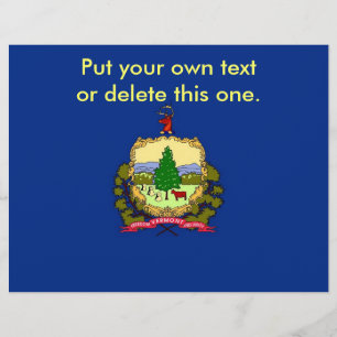 Folheto com bandeira de Vermont, EUA