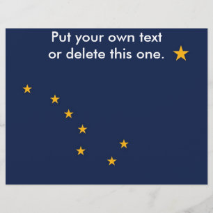 Folheto com Bandeira do Alasca, EUA