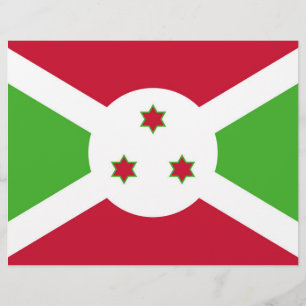 Folheto com Bandeira do Burundi