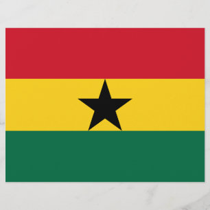 Folheto com Bandeira do Gana