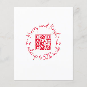 Folheto com código qr e vendas de Natal personaliz
