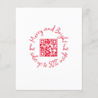 Folheto com código qr e vendas de Natal personaliz