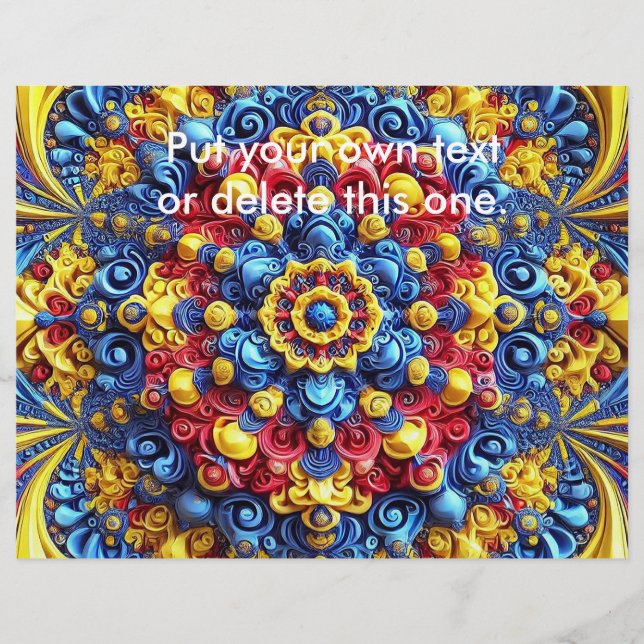 Folheto com Design de cor romena (Frente)