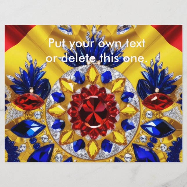 Folheto com Design de cor romena (Frente)