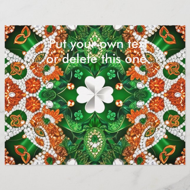 Folheto com Design de cores da Irlanda (Frente)