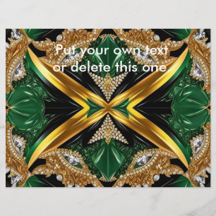 Folheto com Design de cores jamaicanas