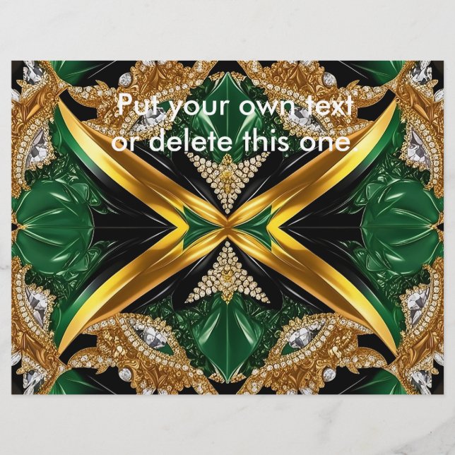 Folheto com Design de cores jamaicanas (Frente)