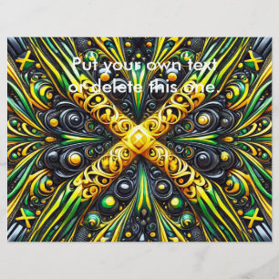 Folheto com Design de cores jamaicanas