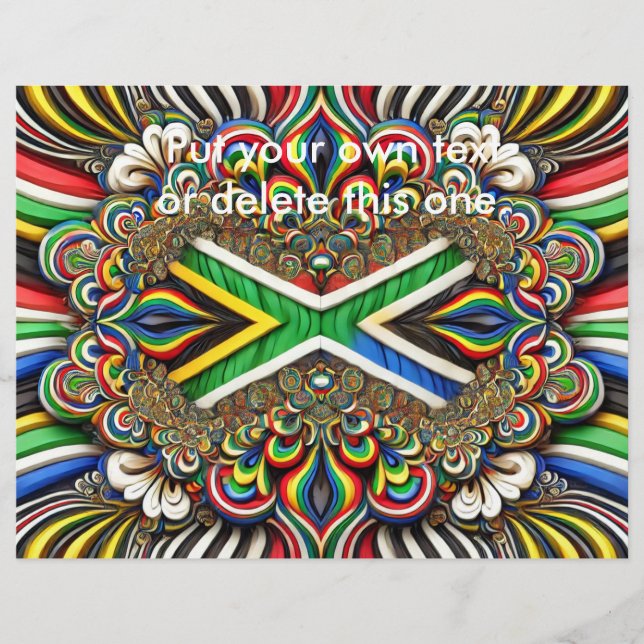 Folheto com Design de cores sul-africanas (Frente)