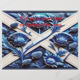 Folheto com Design de Thistles Escocês