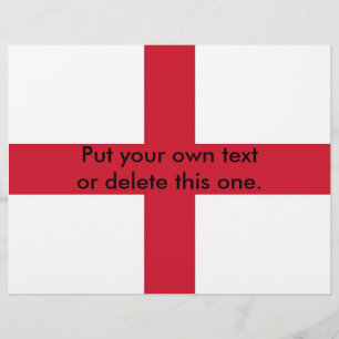 Folheto com Flag of England