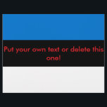 Folheto com pavilhão da Estônia<br><div class="desc">Adicione um elemento visual impressionante às suas promoções ou anúncios com este panfleto patriótico com a bandeira da Estônia! Concebido para captar a atenção e transmitir o orgulho nacional, este folheto mostra de forma destacada o azul, o preto e o branco da bandeira estônia num na moda e num formato...</div>