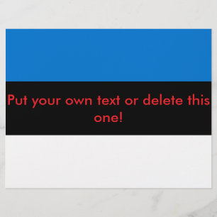 Folheto com pavilhão da Estônia