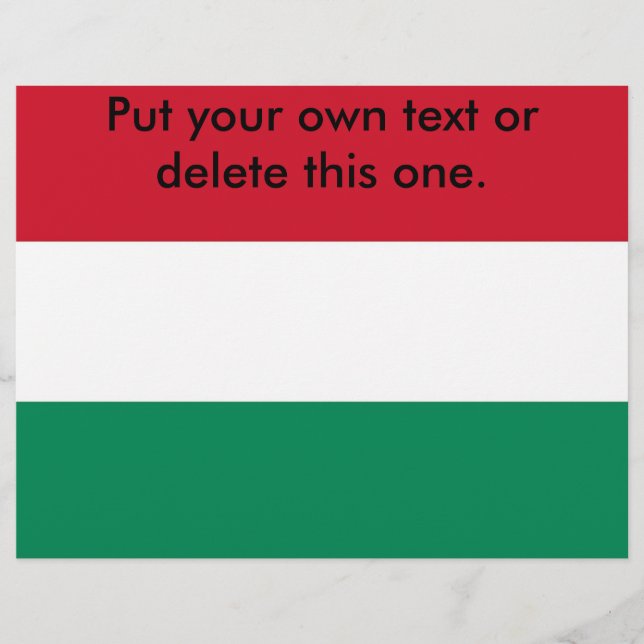 Folheto com pavilhão da Hungria (Frente)