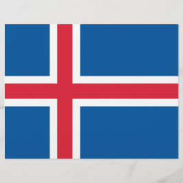 Folheto com pavilhão da Islândia