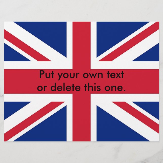 Folheto com pavilhão do Reino Unido (Frente)