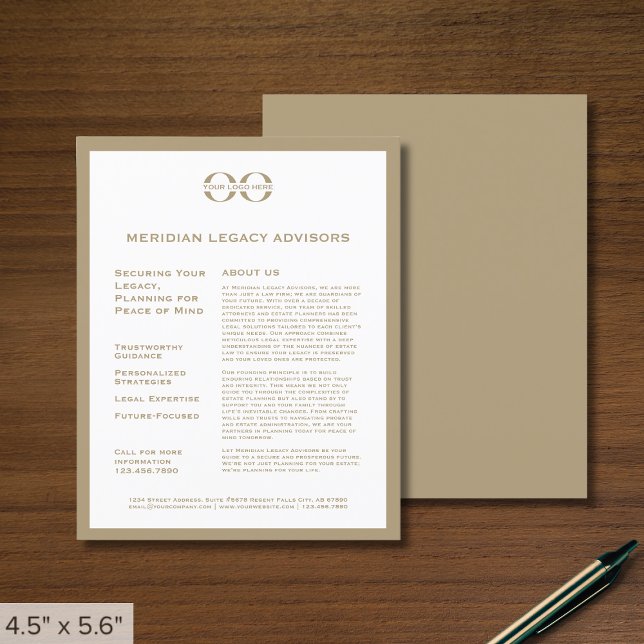 Folheto comercial com logotipo (Criador carregado)