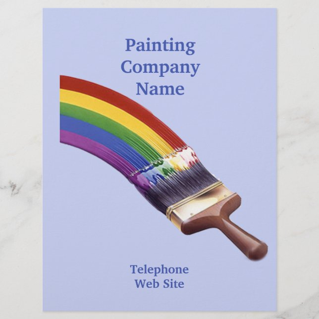 Folheto comercial do contratante de pintura (Frente)