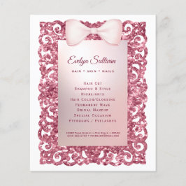 Folheto cor-de-rosa do arco com quadro brilhante