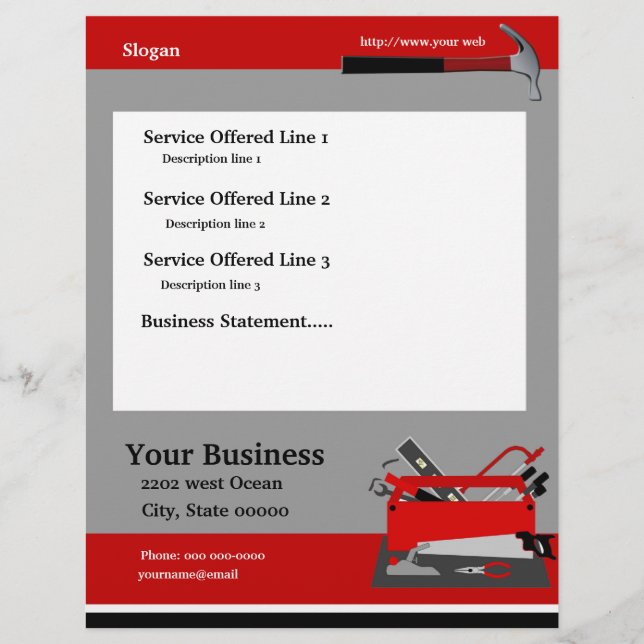 Folheto da Caixa de Ferramentas do Handyman Carpen (Frente)