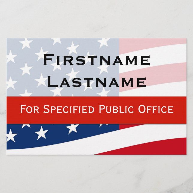 Folheto da Campanha Política Patriótica, Tamanho M (Frente)