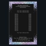 Folheto da Glitter Elegante de ambos os lados<br><div class="desc">Um design elegante e refinado com uma imagem digital feita de vidro prateado-lilás. Nota: O processo de produção não usa um filme real,  apenas a cor é impressa completamente. Adicione seus dados,  logotipo,  detalhes da empresa e fotos em minutos.</div>