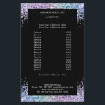 Folheto da Glitter Elegante de ambos os lados<br><div class="desc">Um design elegante e refinado com uma imagem digital feita de vidro prateado-lilás. Nota: O processo de produção não usa um filme real,  apenas a cor é impressa completamente. Adicione seus dados,  logotipo,  detalhes da empresa e fotos em minutos.</div>
