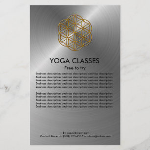 Folheto das classes Yoga