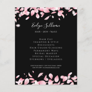 Folheto das pétalas em queda