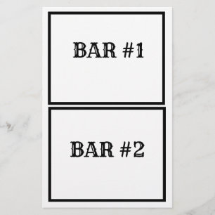 Folheto de 5,5" x 8,5" para invólucros de bar doc