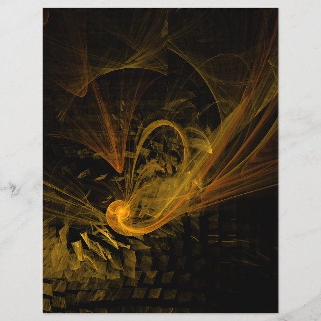 Folheto de Abstrato de Arte de Ponto de Interrupçã (Frente)