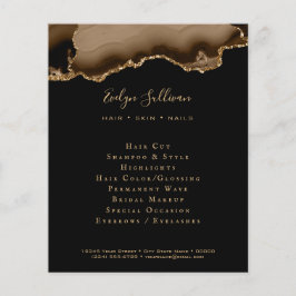folheto de agata marrom e dourado