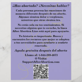 Folheto de Ajuda à Gravidez/ Cuidados Pós-Aborto e