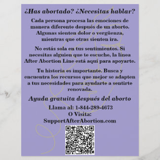 Folheto de Ajuda à Gravidez/ Cuidados Pós-Aborto e
