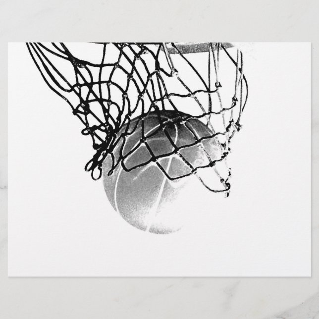 Folheto de Basquete B&W (Frente)