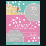 Folheto de Bolhas de Cachorro para Serviços de Pet<br><div class="desc">Folhetos modernos para as empresas de cultivo de animais de companhia</div>