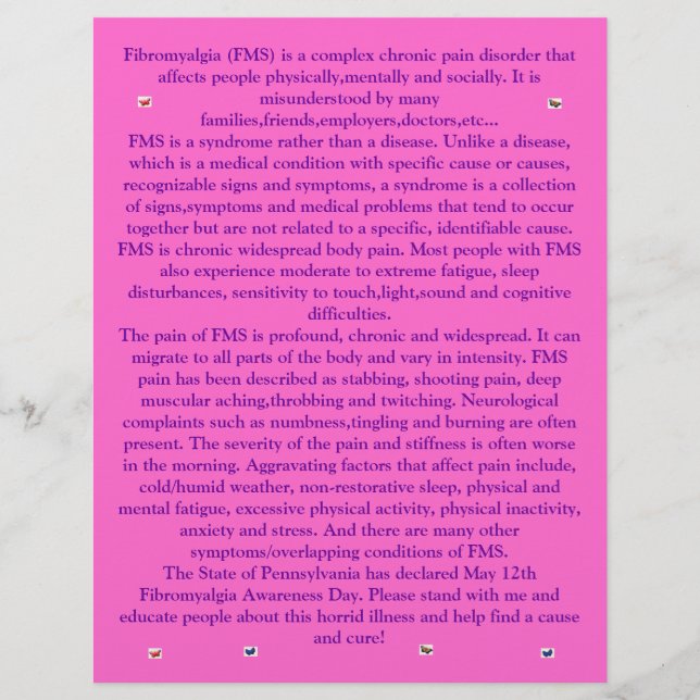 Folheto de Borboletas Fibromialgia (Frente)