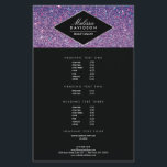 Folheto de Brilho Roxo e Beleza de Glamor<br><div class="desc">Coordena-se com o Modelo de cartão de negócios de Literatura Roxa e Bela Glamor até 1201AM. Uma imagem de fundo brilhante roxa profunda e rica fornece um pano de fundo glamouroso para esta modelo de folheto com tema de beleza. Seu nome ou nome comercial é elegantemente estirado em uma placa...</div>