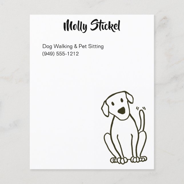 Folheto de Cachorro ou Pet Sitting (Frente)