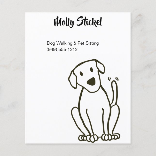 Folheto de Cachorro ou Pet Sitting (Frente)