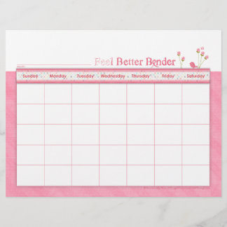 Folheto de Calendário do Binder Melhor Sentido Ros