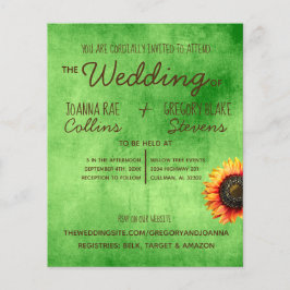 Folheto de Cartão-postal para o casamento de giras